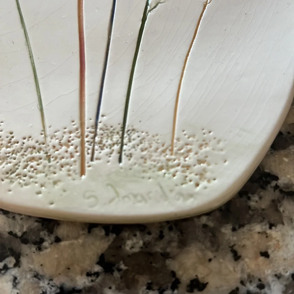 Vintage Pressed Wheat Pottery, Wall Hanging